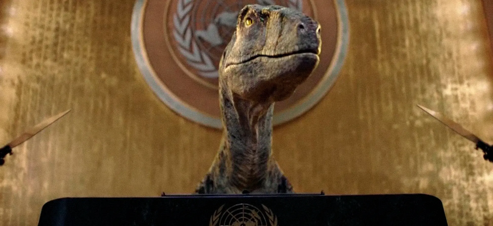 “Dinosaurio” irrumpe ante Asamblea de la ONU
